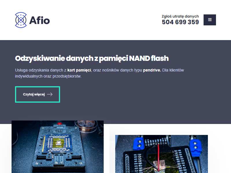 Afio: rzetelne odzyskanie ważnych informacji z pamięci i z NAND flash 